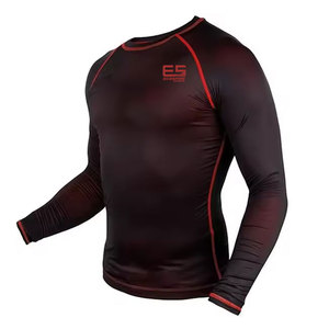 Latest Design Hot Sale <b>Men</b> <b>Compression</b> <b>Shirts</b> Comfortable Fitness Wear Spandex/Polyester Quick Dry & Breathable Regular Fit - Product Image 3