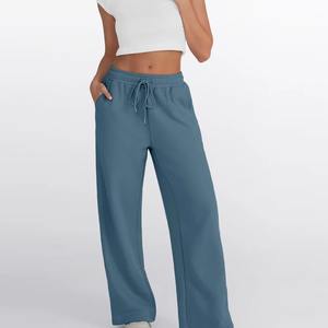 Nouveauté : Pantalon de survêtement uni pour femme, style streetwear, en coton, avec poches latérales unies - Product Image 5