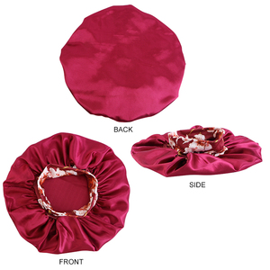 Custom Logo Adults Unisex Satin <b>Bonnets</b> Solid Sleep Hats Single Layer Hair <b>Bonnet</b> with Wide Band Four Seasons Fashion Style - Product Image 4