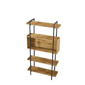 Libreria Vintage Multilivello per Ufficio, Camera da Letto, Soggiorno, Design Moderno e Rustico, Materiale in Metallo e Plastica - Product Image 5