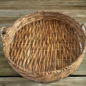 Eco-Friendly <b>Round</b> Water Hyacinth Serving <b>Tray</b> With Handle Sustainable Design From Vietnam New Trend for Kitchen Use - Product Image 2
