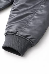 Custom Color Satin Bomber <b>Jacket</b> <b>Men</b>’s <b>Lightweight</b> Flight <b>Jacket</b> Zip Front Rib Knit Trim Urban Streetwear Outerwear - Product Image 4