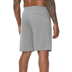 Shorts pour hommes à logo imprimé en tissu lisse, poches zippées, personnalisables, en polyester et élasthanne, pour le sport – Vente chaude - Product Image 4