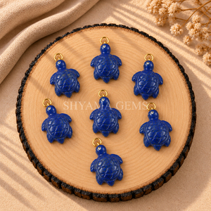 <b>Lapis</b> <b>Lazuli</b> Turtle Carved 18mm Gemstone <b>Pendant</b> for Jewelry Making Handmade Stone Animal Charm Wholesale Craft Supplies - Product Image 6