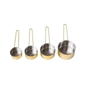 Ensemble de 5 cuillères doseuses en acier inoxydable de haute qualité, faites à la main, pour café, lait en poudre - Product Image 1