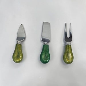 Modern Handcrafted 3pcs <b>Cheese</b> Spreader <b>Knives</b> <b>Set</b> with Resin Handle Perfect for <b>Cheese</b> Serving Hotel & Restaurants - Product Image 4