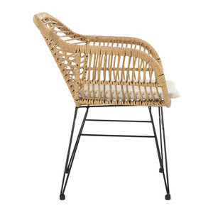 3-Piece Rattan Seating Group with <b>Cushions</b> Outdoor Patio Conversation Garden Set - Product Image 6