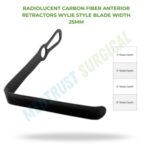 Retractores Anteriores de Fibra de Carbono Radiolúcidos de 25 mm, Instrumento Quirúrgico Neuroespinal para Retracción de Tejidos - Product Image 2