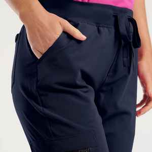 <b>Women's</b> Mid Waist Flat Front Pencil Pants 100% Cotton Soft Stretch Joggers for Gym Yoga and Everyday Activities - Product Image 6