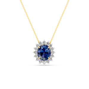 Collier personnalisé en or massif 14K 9K 10K 18K avec pierre précieuse de laboratoire 6 carats, certifié IGI, bijoux fins éthiques, MOQ 3 pièces 10 pièces RJC OEM ODM NK706717 - Product Image 1