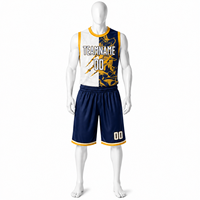 Tenue de basketball personnalisée de haute qualité pour adultes, ensemble de vêtements de sport d'extérieur respirant, 100% polyester, à vendre