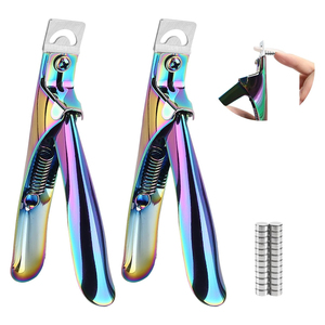 Coupe-ongles artificiels MARI INSTRUMENTS avec aimants, 4,9 pouces, en titane, multicolores, pour ongles en acrylique et en gel - Product Image 3