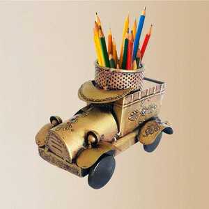 Luxury Handcrafted Golden Iron <b>Car</b> Pen Stand Antique Vintage Desk Organizer Long Lasting for Office Home Study Diwali Decor - Product Image 2