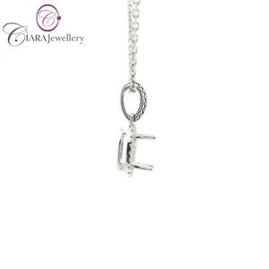 1.00CT เพชรสีขาว/เหลืองทองจี้ทรงเบาะเดี่ยวดีไซน์เรียบง่ายรัศมี AU750 18K - Product Image 4