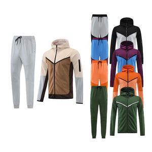 Econex Sports Sweats à capuche de gym de haute qualité pour hommes, ensembles de fitness chauds pour l'hiver, doux pour la peau, couleurs contrastées en pur coton modèle 2025 - Product Image 1