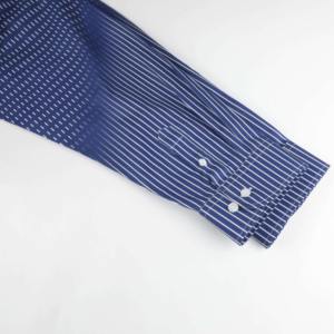 Chemises décontractées à manches longues pour hommes, 100 % coton, à rayures imprimées, à simple boutonnage, tendance et en promotion - Product Image 5