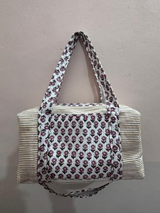 Personalized Quilted Duffel <b>Bags</b> Cotton <b>Large</b> Shopping <b>Bag</b> Handmade Travel <b>Shoulder</b> <b>Bag</b> For Women - Product Image 2