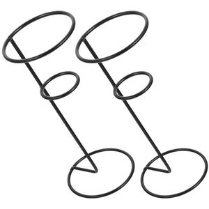 Support pour cornets de crème glacée, design unique, accessoires de cuisine, prix abordable, support à crème glacée en métal noir - Product Image 4