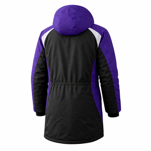 Professional Swim Parka <b>Jacket</b> Black Purple Waterproof Windproof <b>Long</b> Hooded Coat with Warm Fleece Inner Custom Logo Available - Product Image 3