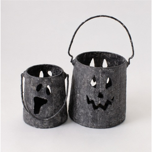 Ensemble de lanternes à bougies en métal pour Halloween, Jack-O-Lantern et fantôme, style vintage, lanternes votives vieillies pour la décoration intérieure et extérieure - Product Image 4