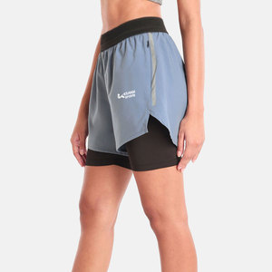 Shorts de Doble Capa para Mujer Más Vendidos, Shorts de Doble Capa para Mujer con Logotipo Personalizado Más Vendidos - Product Image 1