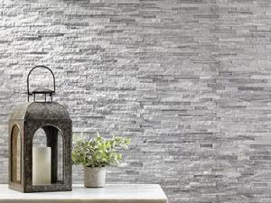 Revêtement mural moderne en marbre blanc, carreaux ignifuges pour la décoration intérieure, pierre de parement à surface rugueuse, pierre murale empilée, accents muraux en pierre - Product Image 3