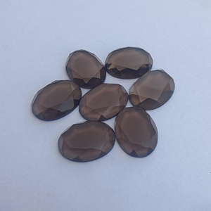 Cuarzo Ahumado Natural, Corte en Tableta, Forma Ovalada, Calibrado, Parte Posterior Plana, Gema para Joyería, Disponible en Todos los Tamaños - Product Image 3