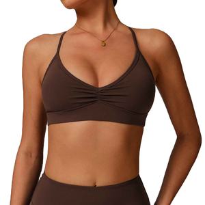 เสื้อชั้นในกีฬาแบบแห้งเร็ว ระบายอากาศดี ดีไซน์เรียบง่าย สำหรับออกกำลังกาย วิ่ง ฟิตเนส โยคะ  พร้อมโลโก้ด้านหน้า  มีไซส์พลัส - Product Image 6