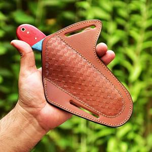 Couteau de chasse et de camping en acier de Damas forgé à la main de qualité industrielle, type Skinner de cowboy occidental, avec fourreau en bois et cuir, ODM Bull Cutter - Product Image 6