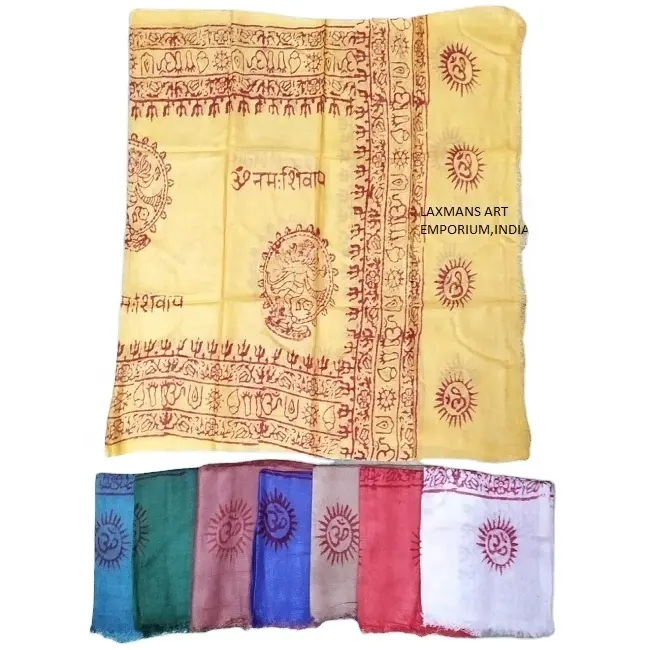 Nouvelle mode d'été à la mode Viscose dieux hindous imprimés petites écharpes de prière/écharpes en gros de l'inde