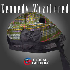 Chapeau écossais de cérémonie Glengarry en tartan, conçu pour les mariages, les rassemblements et les événements officiels - Product Image 2