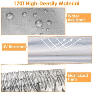 Telo Copriauto Completo 189x69x47in 170T Universale per Esterni Protezione UV per Tutte le Stagioni per Berlina 185in - Product Image 5