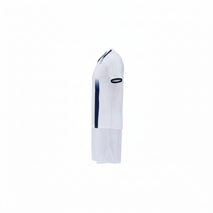 Conjunto de Camiseta de Fútbol Blanca con Cuello en V para Hombre, Manga Corta, Poliéster que Absorbe la Humedad, Diseño Degradado, Ajuste Regular para Todas las Temporadas - Product Image 6