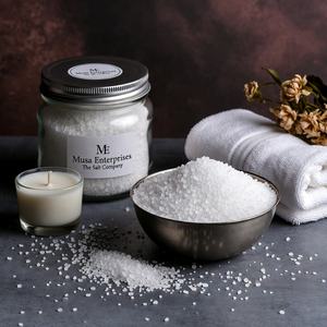 Sal de Baño Natural Blanca de Grano Fino Tallada, Moderna, Renovadora, Mineral, para Terapia de Spa, Relajante, Cristal Puro, Mezcla para el Cuidado del Bienestar - Product Image 6