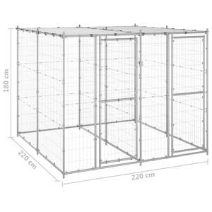 Abri pour chien, auvent, gazebo et pergola durables en acier galvanisé argenté de 52,0 pieds carrés - Product Image 6