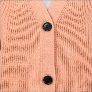 <b>Top</b> Trending Women V-Neck Lace-Up Embroidered Knitted Cardigan <b>Peach</b> Sweater Customized Logo Winter Anti-Wrinkle Patchwork - Product Image 6