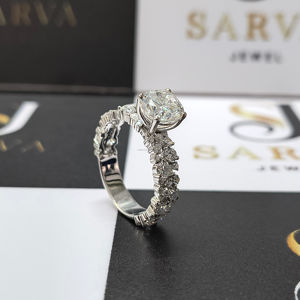 แหวนเงินแท้ VVS Moissanite แหวน S925สำหรับผู้ชายแหวนเพชรหมั้นแหวนแต่งงานเครื่องประดับที่ดี - Product Image 6