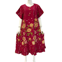 Camisón Informal para Mujer con Dobladillo con Volantes, Diseño Simple y Transpirable, Estampado Floral, Talla Grande, Cómodo para Uso Diario