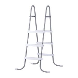Échelle de piscine en acier à 3 marches, type A, pour piscine hors sol à paroi haute de 42 pouces, avec capacité de 300 lb, marches d'entrée/sortie - Product Image 1