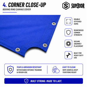 Fundas para Ring de Boxeo al por Mayor de Fábrica, Cubierta de Lona Estándar con Logotipo Personalizado para Eventos de MMA, en Venta - Product Image 5
