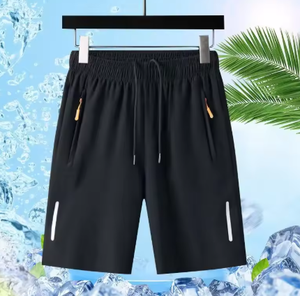 Shorts d'été pour hommes en soie glacée, séchage rapide, respirants, pour la course, la gym, la plage, le fitness, le jogging, vêtements de sport décontractés et frais - Product Image 2