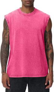 Camiseta sin Mangas Premium para Hombre, 100% Algodón, Etiqueta Personalizada, Alto Rendimiento, Ropa Casual de Verano, Estilo Urbano, Impresión Puff, Secado Rápido - Product Image 3