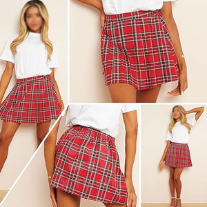 Women Breathable Solid <b>Mini</b> Knitted Skirt High Waist Stretch Bodycon Sexy Slim Fit Casual Short 100% Polyester All Seasons Adult - Product Image 2