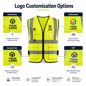 High-Visibility Reflective uniform Vest with Cooling Fan, Multi-Pocket Design & <b>ID</b> <b>Holder</b> - Product Image 3