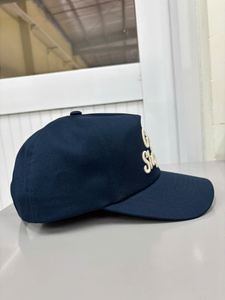 High Street Fashion Snapback <b>Cap</b> Custom 3D Raised Embroidery 5 Panel <b>Navy</b> <b>Baseball</b> Hats Wholesale Gorras Custom Vietnam OEM - Product Image 2