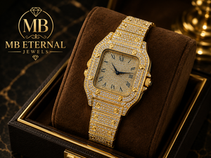 นาฬิกาหรู MB ETERNAL รุ่น Luxury Diamond ตัวเรือนทรงเหลี่ยม 30 มม. สายทองเหลืองสีเหลือง หน้าปัดเลขโรมัน ระบบควอตซ์ ตัวล็อคแบบ Deployment Clasp - Product Image 3