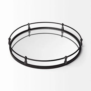 Organizador Minimalista de Acero Inoxidable Negro Espejado para Baño, Bandeja de Almacenamiento para Cosméticos, Cuidado de la Piel, Mesa, Escritorio, Lavavajillas - Product Image 2