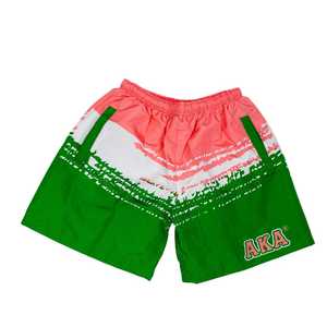 Shorts Deportivos AKA Windbreaker Rosa Verde para Mujer, Ligeros, de Secado Rápido, Casuales, de Verano, Cómodos - Product Image 1