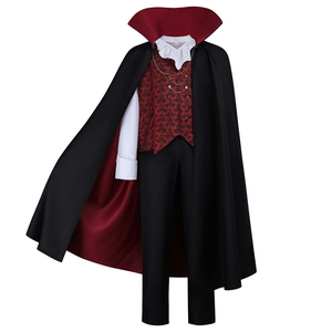 Abrigo largo gótico negro de cuero PU para hombre, disfraz de Halloween - Product Image 1