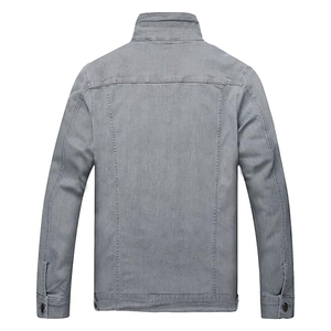 Veste en jean pour homme, vêtement d'extérieur décontracté pour l'hiver, veste boutonnée, taille oversize, 100% coton, écologique, respirante, logo personnalisé, service OEM - Product Image 2